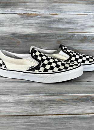 Vans classic slip-on black &amp; whitestarderboard оригинальные кеды1 фото