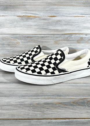 Vans classic slip-on black &amp; whitestarderboard оригинальные кеды2 фото