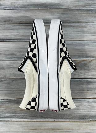 Vans classic slip-on black &amp; whitestarderboard оригинальные кеды5 фото