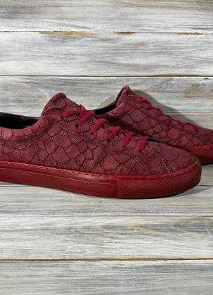 Axel arigo burgundy reptile effect sneakers оригинальные кеды