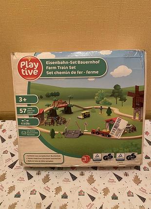 Дерев'яна залізниця playtive farm 57 ел.