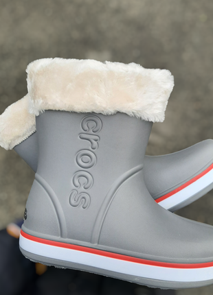Чоботи жіночі в стилі crocs/ черевики дутики уги