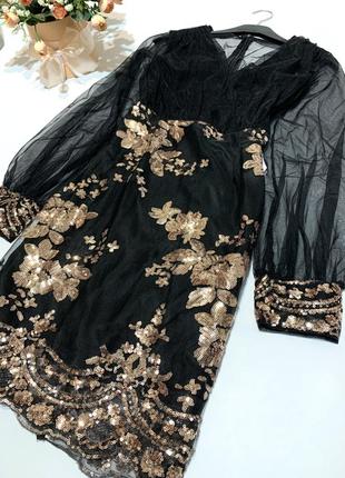 Красивое платье в пайетки от shein7 фото
