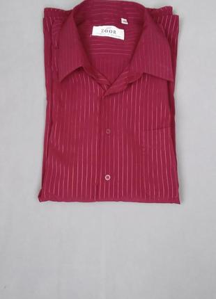 Рубашка мужская шелковая бордо разм 60
