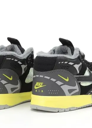 Кроссовки nike air trainer 1 sp black grey yellow черные с желтым зима winter ❄️ теплые зимние ботин3 фото