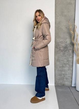 Женское двустороннее пальто
на два кольори зимове4 фото