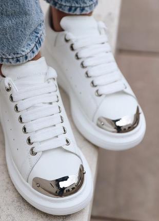 Кросівки mcqueen white metal( premium ) кросівки3 фото