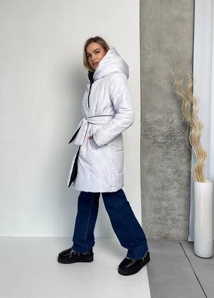 Женское двустороннее пальто
на два кольори зимове6 фото