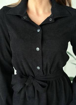 Стильное, трендовое платье миди из вельвета класса люкс 
•мод# 1067 фото