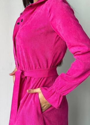 Стильное, трендовое платье миди из вельвета класса люкс 
•мод# 1069 фото