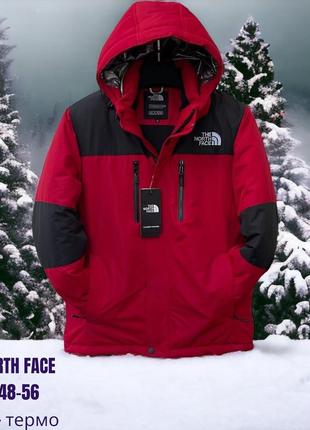 Чоловіча зимова лижна куртка the north face .  червона, термо1 фото