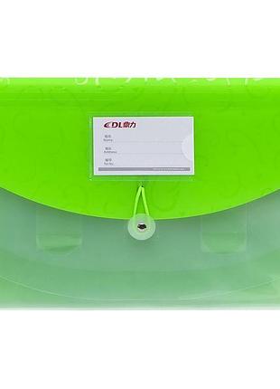 Папка на гумці а4 dl5226 4 відділення (зелений)