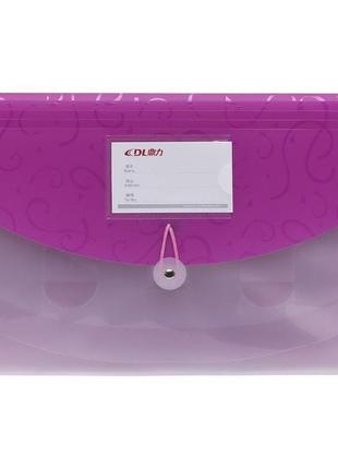 Папка на гумці а4 dl5226 4 відділення (рожевий)