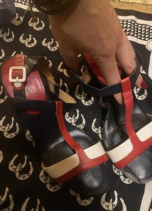 Босоножки бредовые  tommy hilfiger   размер 38 состояние б/у