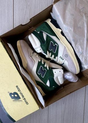 New balance 650 mid green мех/полоские зимние кроссовки/человечи зимние кроссовки6 фото