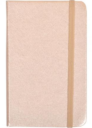Блокнот на резинке 5602-18, 14 x 9 см, твердый переплет, кож/зам (золотой)