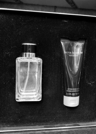 Набор davidoff silver shadow 50 ml eau de toilette / 75 ml aftershave balm