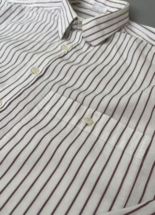 Белая рубашка в полоску с узором, легкая, свободная, в полоску, светлая, базовая