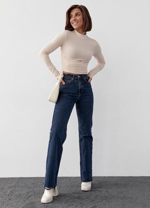 Женские джинсы с необработанным низом4 фото