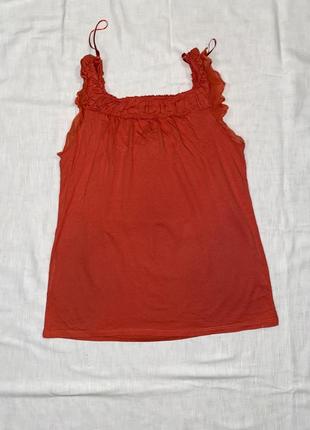 Красная майка блуза zara с бусинами2 фото