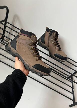 Ботинки чоловічі осінь — зима коричневі