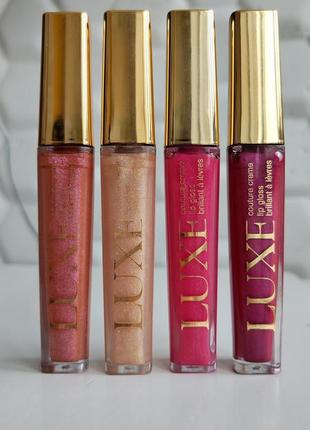 Блеск для гую эйвон люкс avon luxe steamy plum elegant gold dazzling nude proper pink