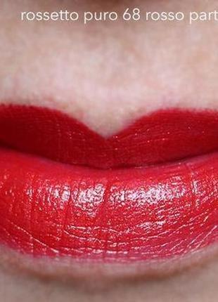 Стойкая увлажняющая помада collistar rossetto puro 68 rosso party тестер