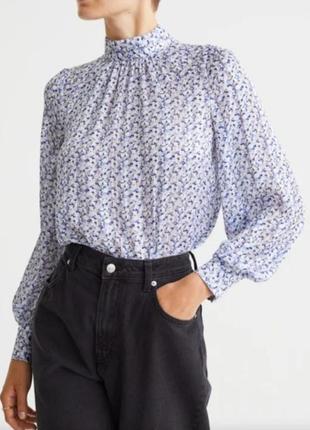 Ошатна блуза, класична, офісна, ділова, комір-стійка