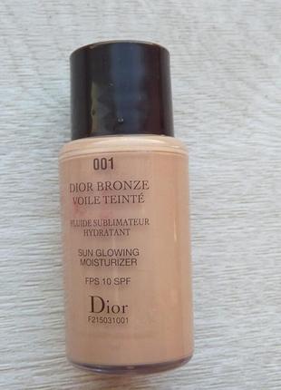 Увлажняющий бронзирующий тональный крем dior bronze voile teinte sun glowing moisturizer spf 10 тон