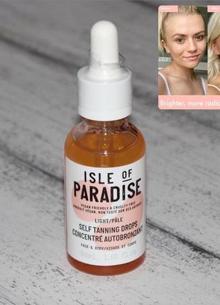 Isle of paradise self tanning natural glow face drops засіб для автозасмаги у вигляді крапель2 фото