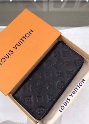 Мужской кожаный кошелек louis vuitton monogram shadow zippy