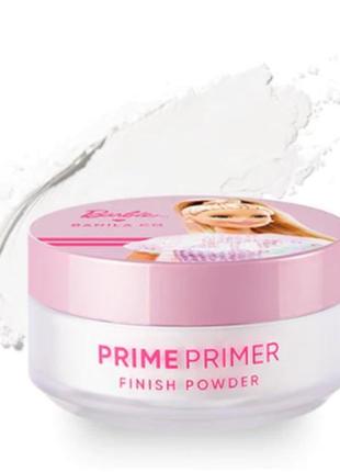 Рассыпчатая бесцветная пудра banila co prime primer finish powder set barbie edition4 фото