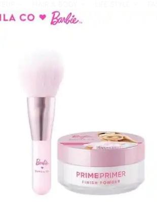 Рассыпчатая бесцветная пудра banila co prime primer finish powder set barbie edition5 фото