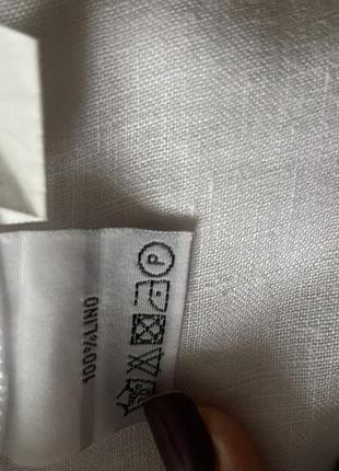 Білосніжна лляна сорочка ,блуза з шиттям  donnaeffe3 фото