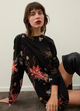 Платье платье прямого кроя в цветочный принт от h&m