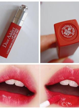 Стійкий тінт для губ dior addict lip tattoo tint - 661