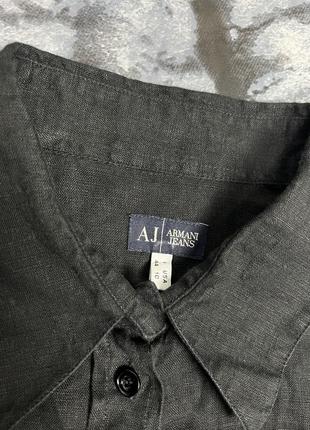 Armani jeans женская льняная рубашка3 фото