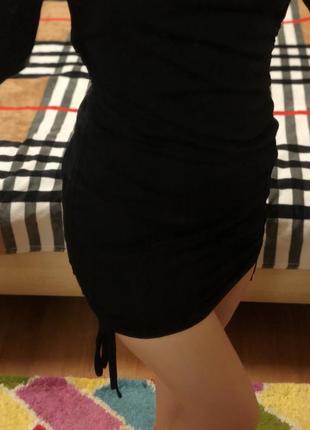 Черное платье на завязках по бокам ❤️‍🔥4 фото