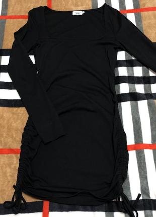 Чорна сукня на завʼязках по боках ❤️‍🔥6 фото