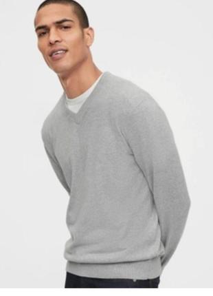 Пуловер серый из кашемира и шелка