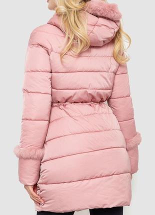 Куртка женская зимняя, цвет пудровый7 фото