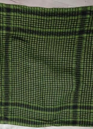 Арафатка черно-зеленая куфия платок камуфляжная зеленая салатовый натуральный хлопок шейм 100*1002 фото