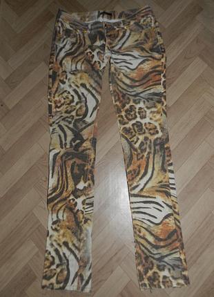 Джинсы тигровые с люрексом