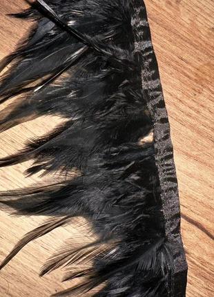 Черные перья 🪶 на ленте 86см