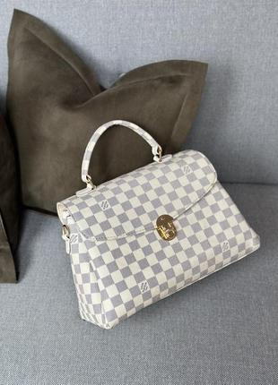 Кремова молочна сумка портфель в стилі louis vuitton6 фото