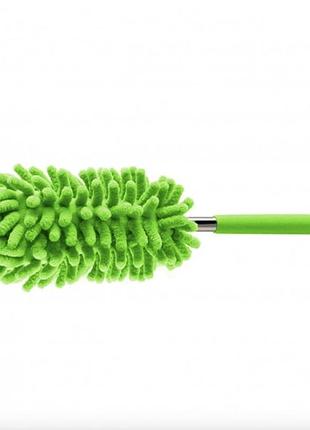 Щетка для уборки пыли пипидастр телескопическая (зеленая)