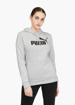 Худи puma essentials hoodie grey 846858-04 оригинал