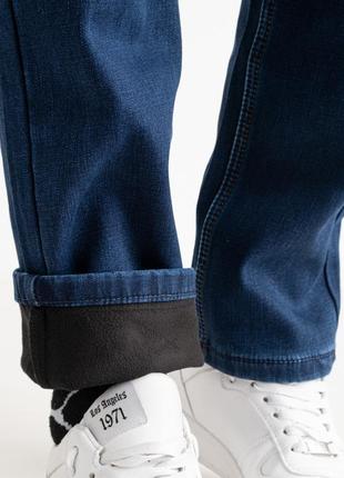 Зимние мужские джинсы на флисе стрейчевые fangsida, турция9 фото