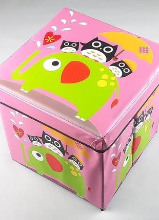 Коробка-органайзер kp30 ш 30*д 30*в 30  см. колір рожевий для зберігання одягу, взуття чи невеликих предметів