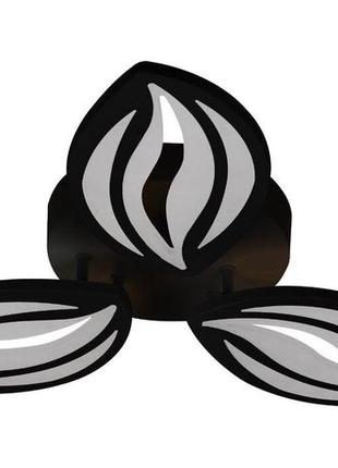 Люстра светодиодная потолочная акриловая с пультом sirius 6043-3 bk 44w 3000-6500k